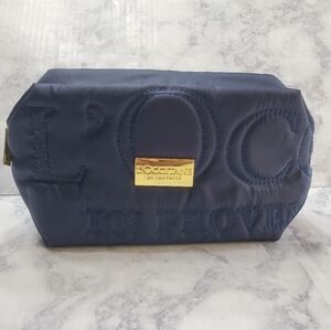 L'Occitane Makeup Bag Navy blue Embroidered logo Zippered‎